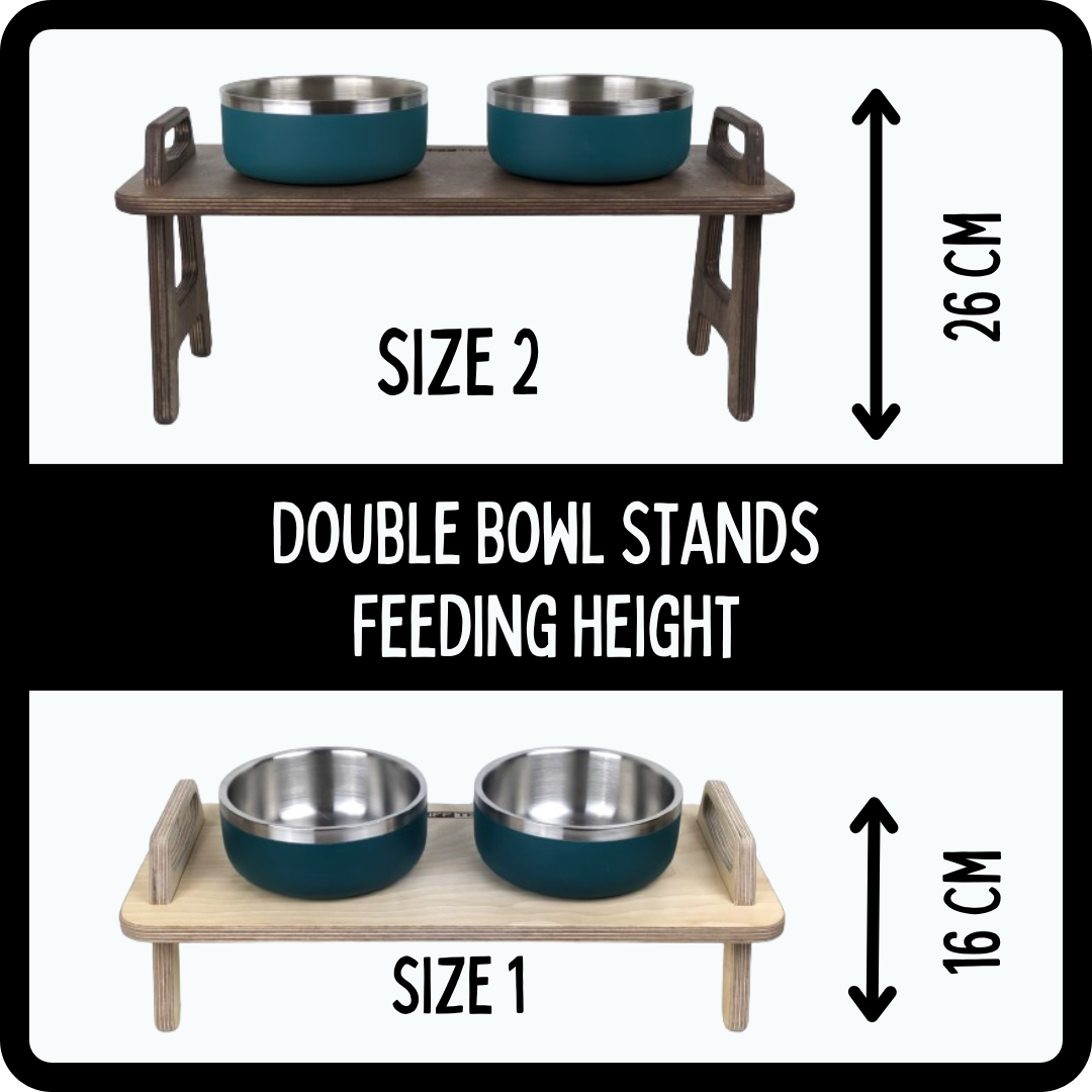 New Double Dog Bowl Stand