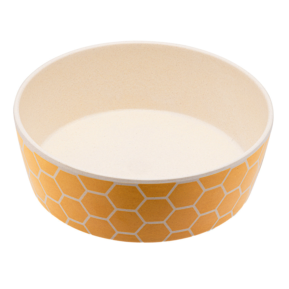 Double Bowl Stand - Bamboo Bowl - Honeycomb