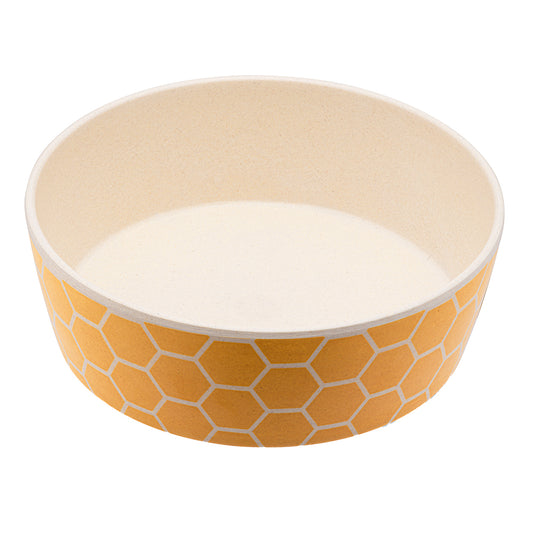 Double Bowl Stand - Bamboo Bowl - Honeycomb