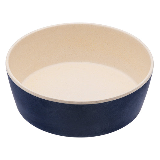 Double Bowl Stand - Bamboo Bowl - Midnight Blue