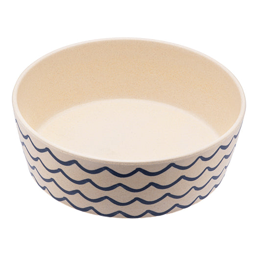 Single Bowl Stand - Bamboo Bowl - Ocean Waves