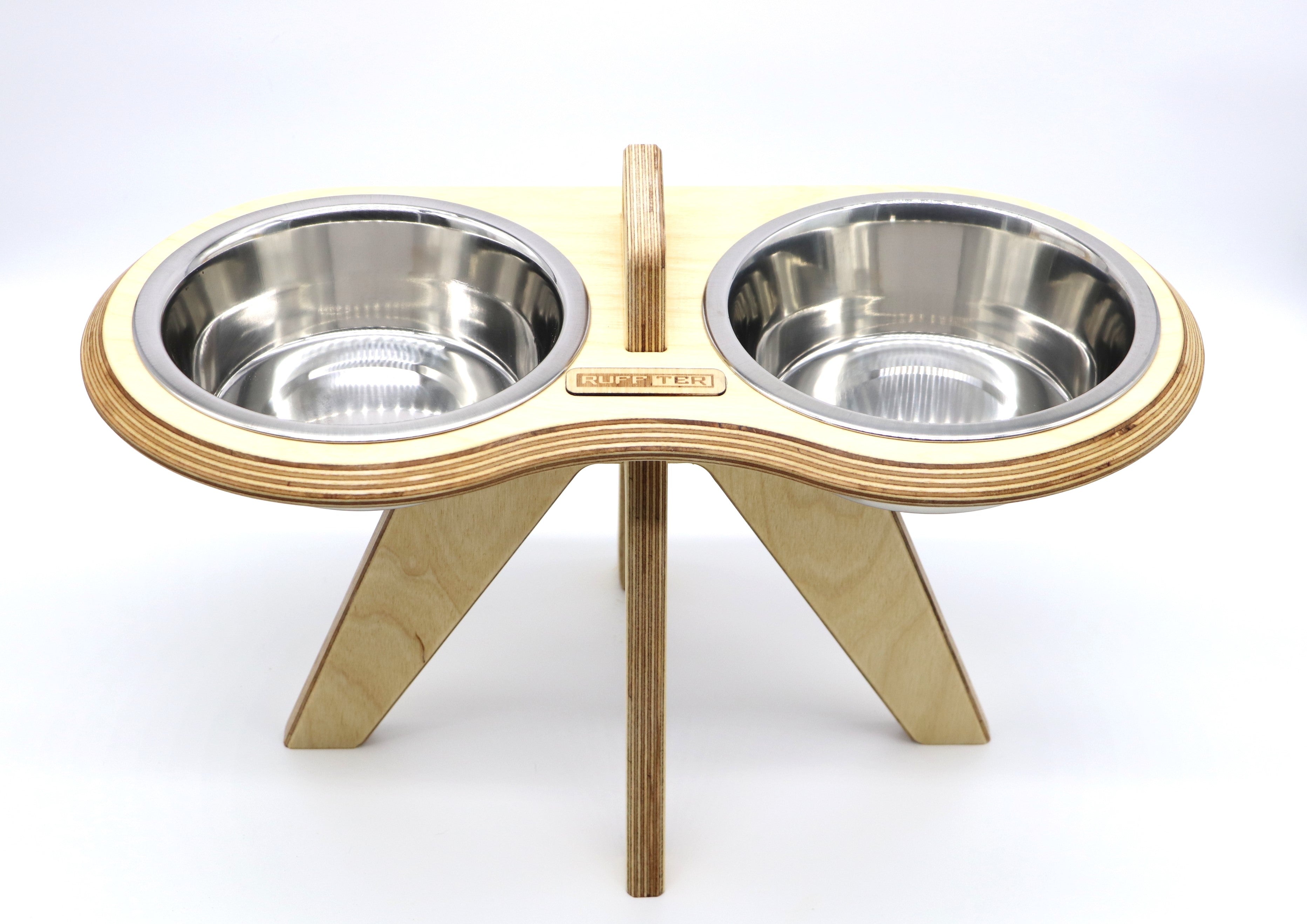 Mid century modern 2024 dog bowl stand