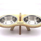Curved Double Bowl Stand
